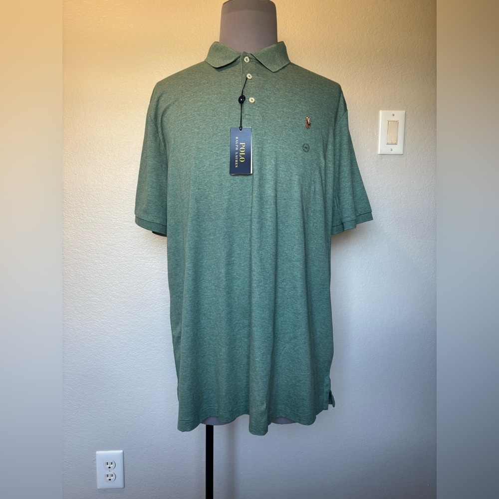 Polo by Ralph Lauren Men's Classic Green Polo Shirt - Picture 3 of 10